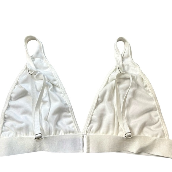 Cider Women’s Triangle Bralette White Size LargeWhite Excellent Condition! - Picture 2 of 3